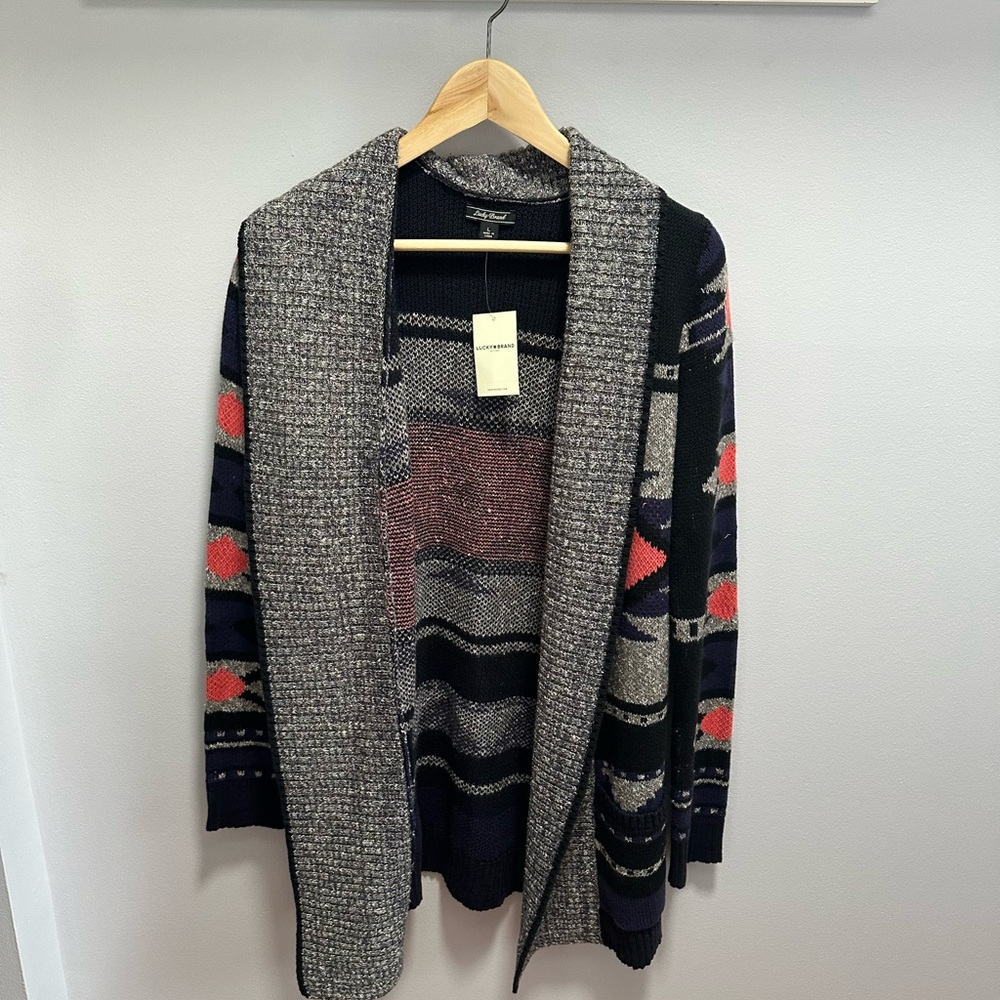 Lucky Brand - Multicolor Open Front Cardigan